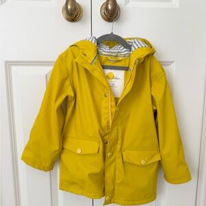 Mini Boden Yellow Kids Raincoat 4T 5T